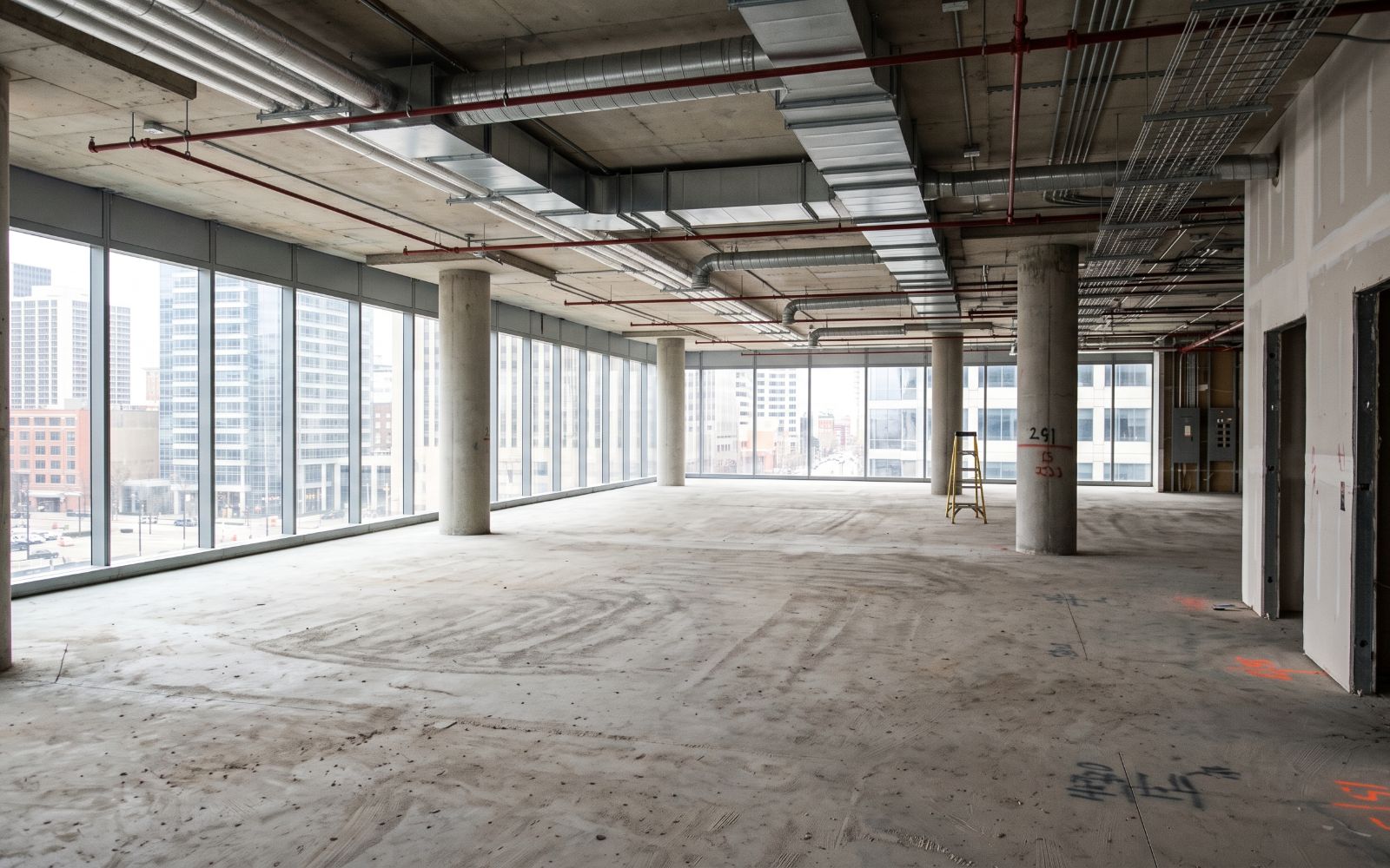 A core and shell office floor before fit-out