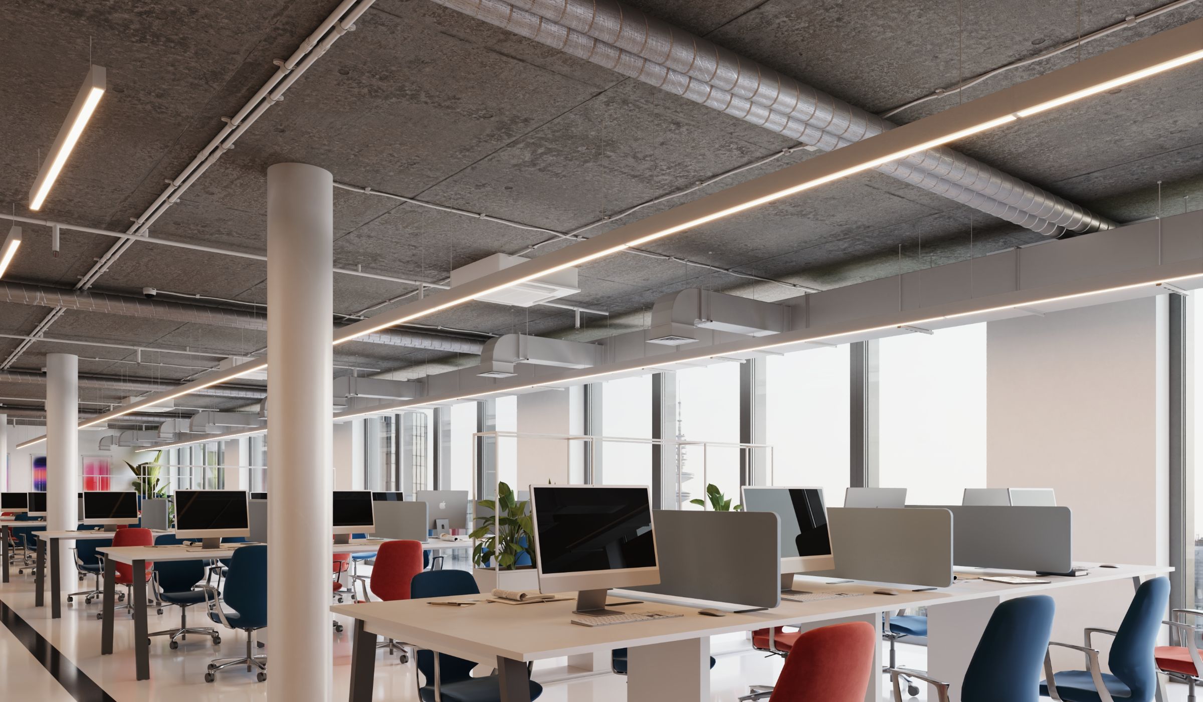 Open-plan office floor