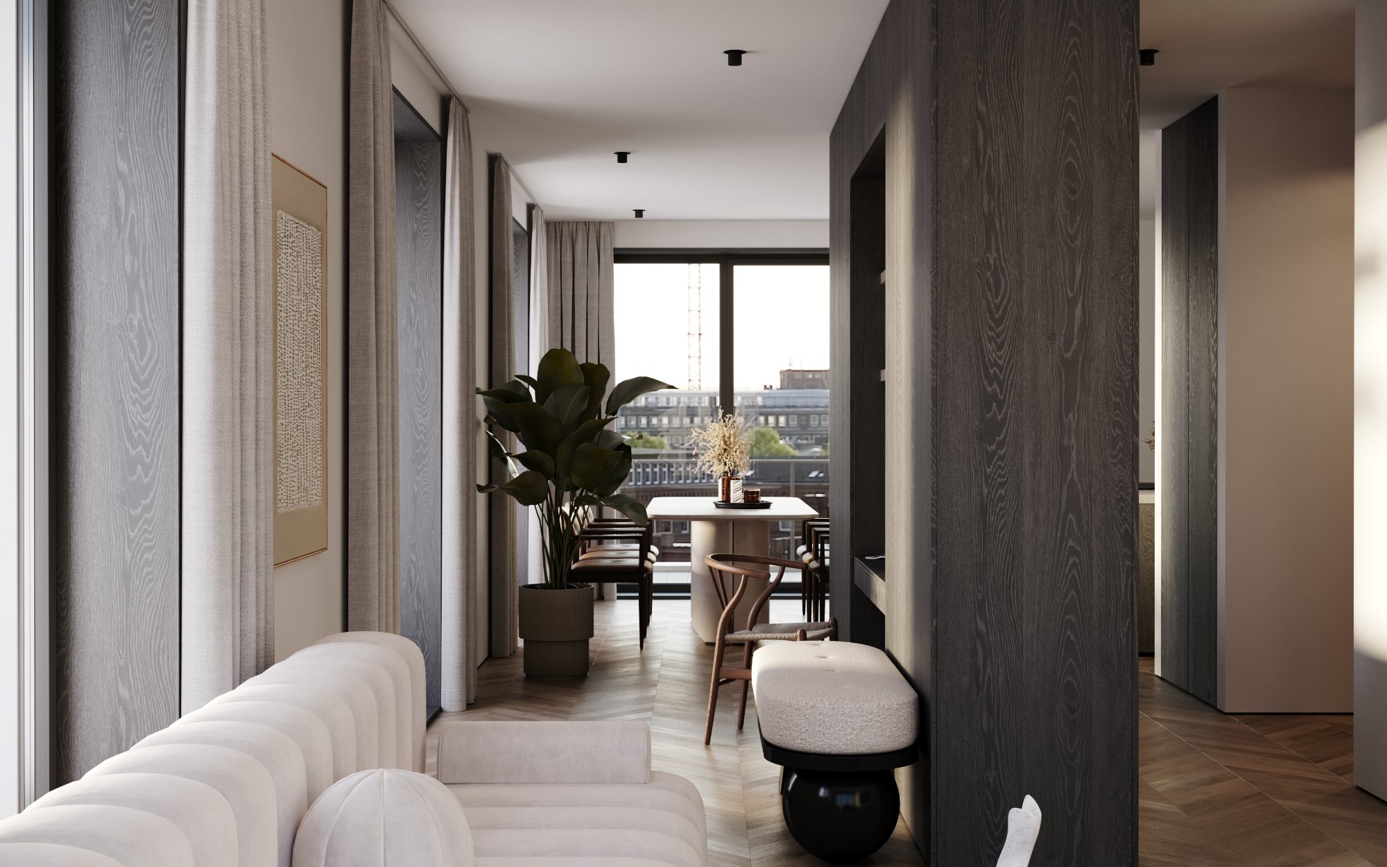 A furnished living and dining space, ready to view