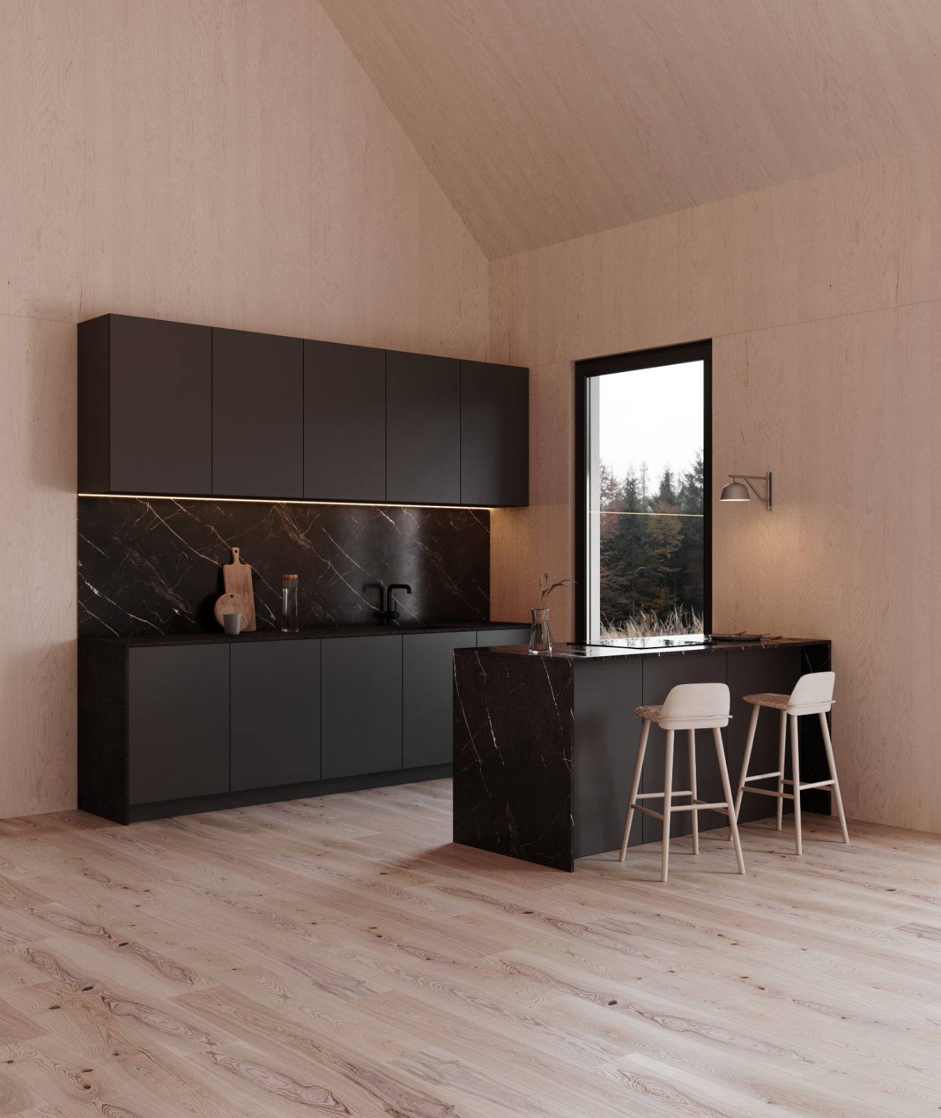 Dark kitchen